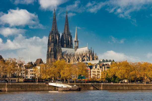 istock Koln Germany city skyline, Cologne skyline during sunset ,Cologne bridge with cathedral Germany Europe 1210390329