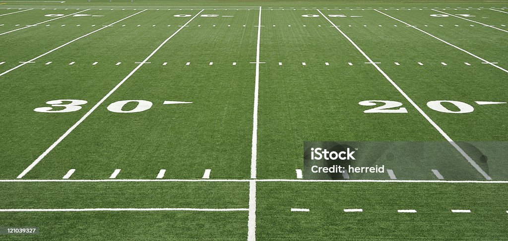 アメリカン・フットボールのフィールドヤード、グリッド線 - アメリカンフットボール場のロイヤリティフリーストックフォト