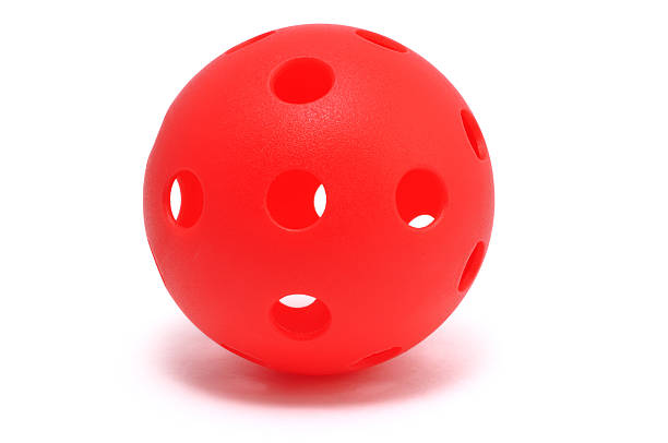 istock Red Whiffle Ball Isolated on White 121039333