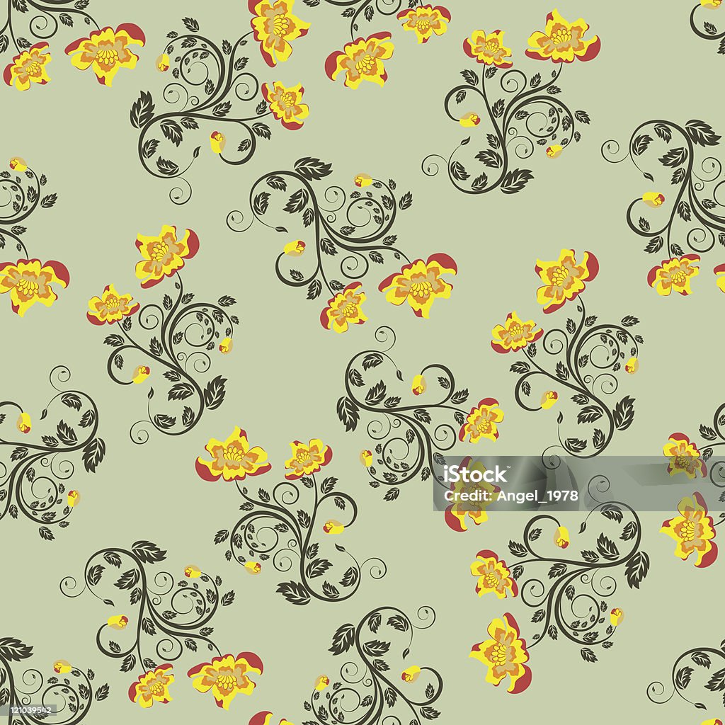 Motif floral sans - clipart vectoriel de Abstrait libre de droits