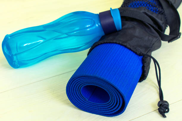 istock Spot mat in case and water bottle, 1210400134