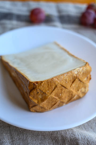 Cheese collection, piece of smoked Spanish goat cheese close up