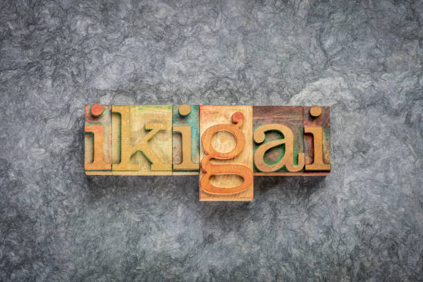 istock ikigai word - Japanese life purpose concept 1210403104