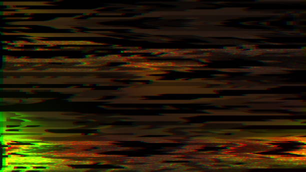istock Glitch, pixel noise on the screen, computer generated. Bad Signal. 3d rendering a digital background 1210408588