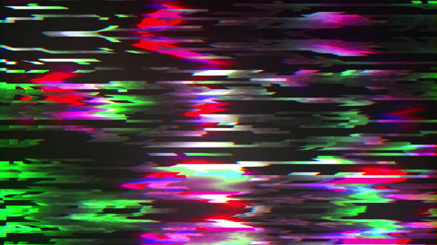 istock Glitch, pixel noise on the screen, computer generated. Bad Signal. 3d rendering a digital background 1210408616