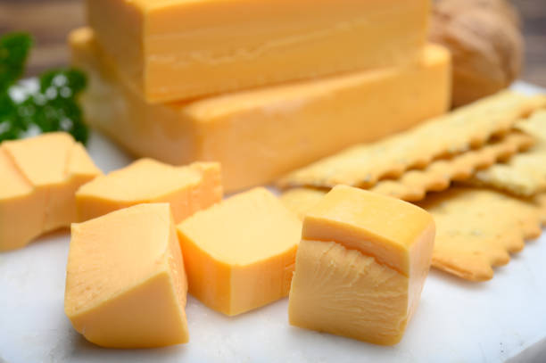 istock British yellow Chester creme cheese made from cow milk 1210409171