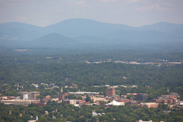 Charlottesville aerial Charlottesville, Virginia aerial view foothills photos stock pictures, royalty-free photos & images