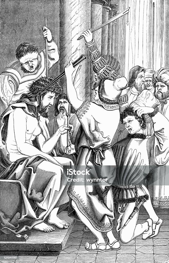Jesus Christ coroa de espinhos e por Albrecht Durer - Ilustração de Acessório de Vestuário Histórico royalty-free