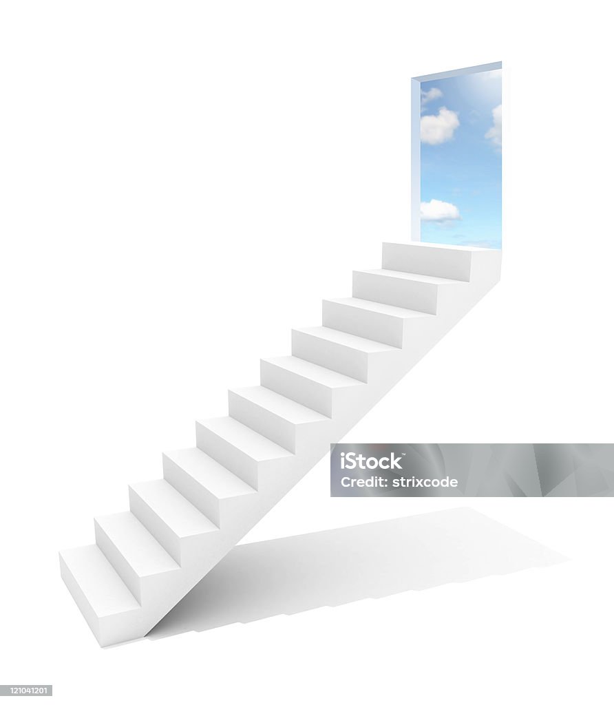 Bild der Treppe nach oben - Lizenzfrei Blau Stock-Foto