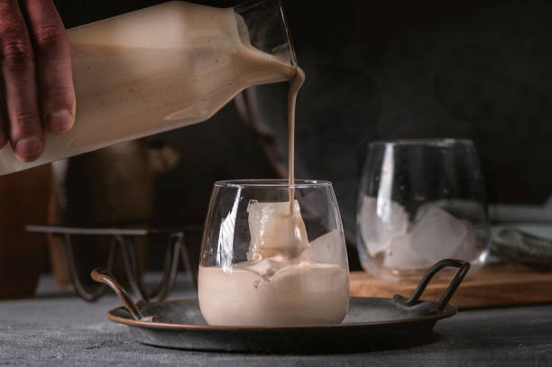 Irish cream coffee liqueur with ice