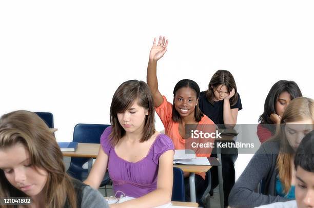 Classroom Stock Photo - Download Image Now - 16-17 Years, Asking, Casual Clothing