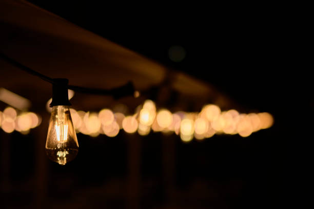 istock bulbs and defocused lights on a terrace at dusk 1210418105