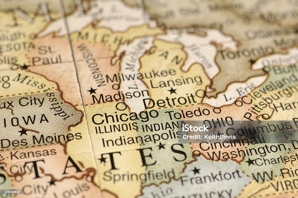 Chicago  Map Stock Photo