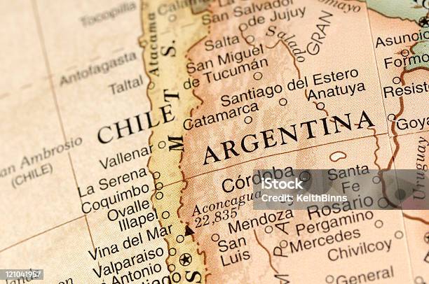 Argentinien Und Chile Stockfoto und mehr Bilder von Argentinien - Argentinien, Karte - Navigationsinstrument, Chile