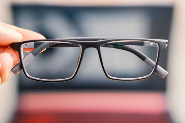 istock computer use with glasses for eye health, concept image 1210422248