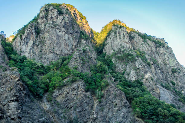 istock Mountain top lit by the sun 1210426236