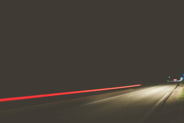 istock Night view of a car light trail 1210427518