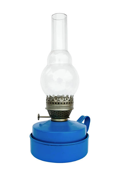 Blue vintage kerosene light lamp