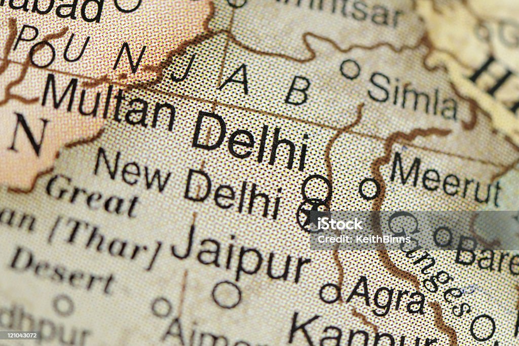 Нью-Дели - Стоковые фото Карта роялти-фри
