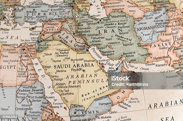 Maps Of Countries In Middle East Stock Photo - Download Image Now - Map, West Asia, Middle East