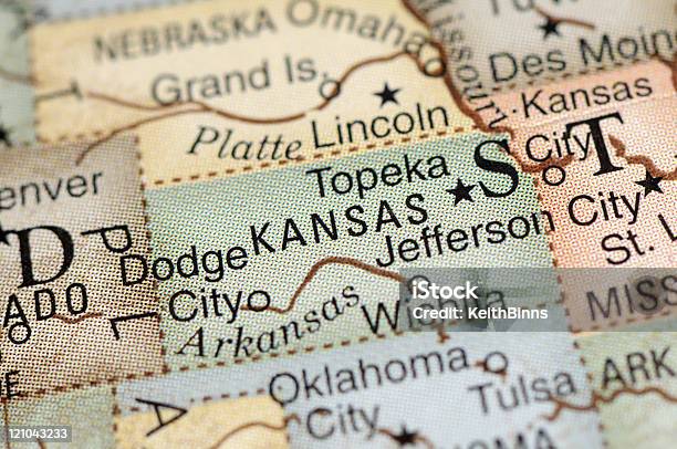 Kansas Foto de stock y más banco de imágenes de Kansas - Kansas, Mapa, Topeka