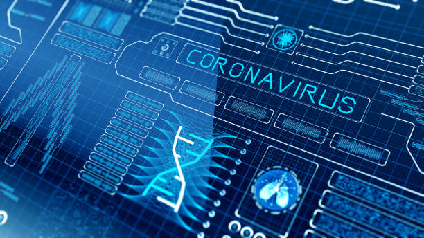 coronavirus covid-19 alerta ameaça global mundial - technology research analyzing bacterium - fotografias e filmes do acervo