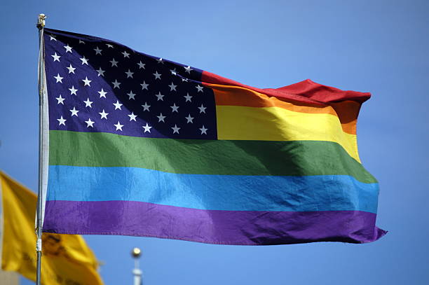istock Stars and Stripes Rainbow Flag 121043796