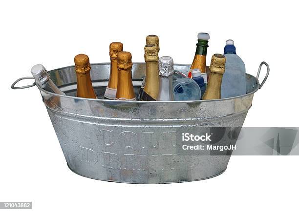 Cold Bottles Of Wine Stock Photo - Download Image Now - Bottle, Ice Bucket, Alcohol - Drink