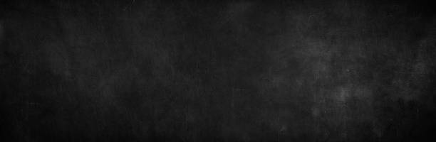 istock Blank wide screen Real chalkboard background texture in college concept for back to school panoramic wallpaper for black friday white chalk text draw graphic. Empty surreal room wall blackboard pale. 1210441073