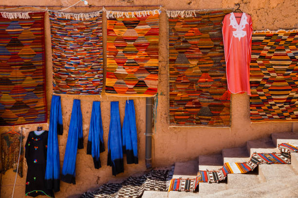 istock Traditional rugs and clothes in Morocco 1210441695