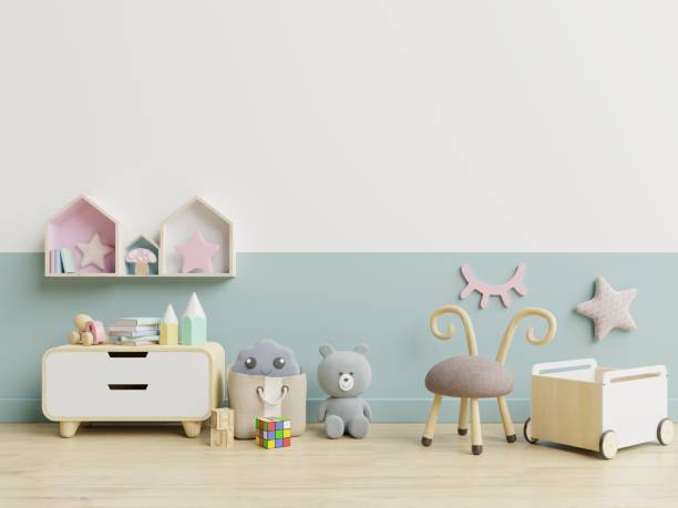 istock Vertical frame mockup,Interior mockup, kids room, wall frame mockup,nursery mockup. 1210449227