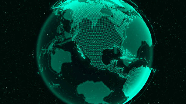 istock 3D Digital Earth shows concept of global network 1210454337