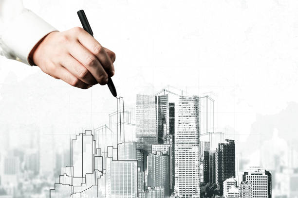 istock City civil planning and real estate development. 1210454426