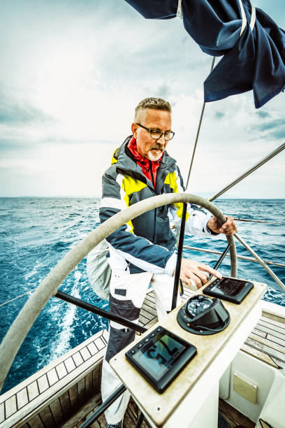 istock adventure man sailing on Aadriatic sea 1210456453