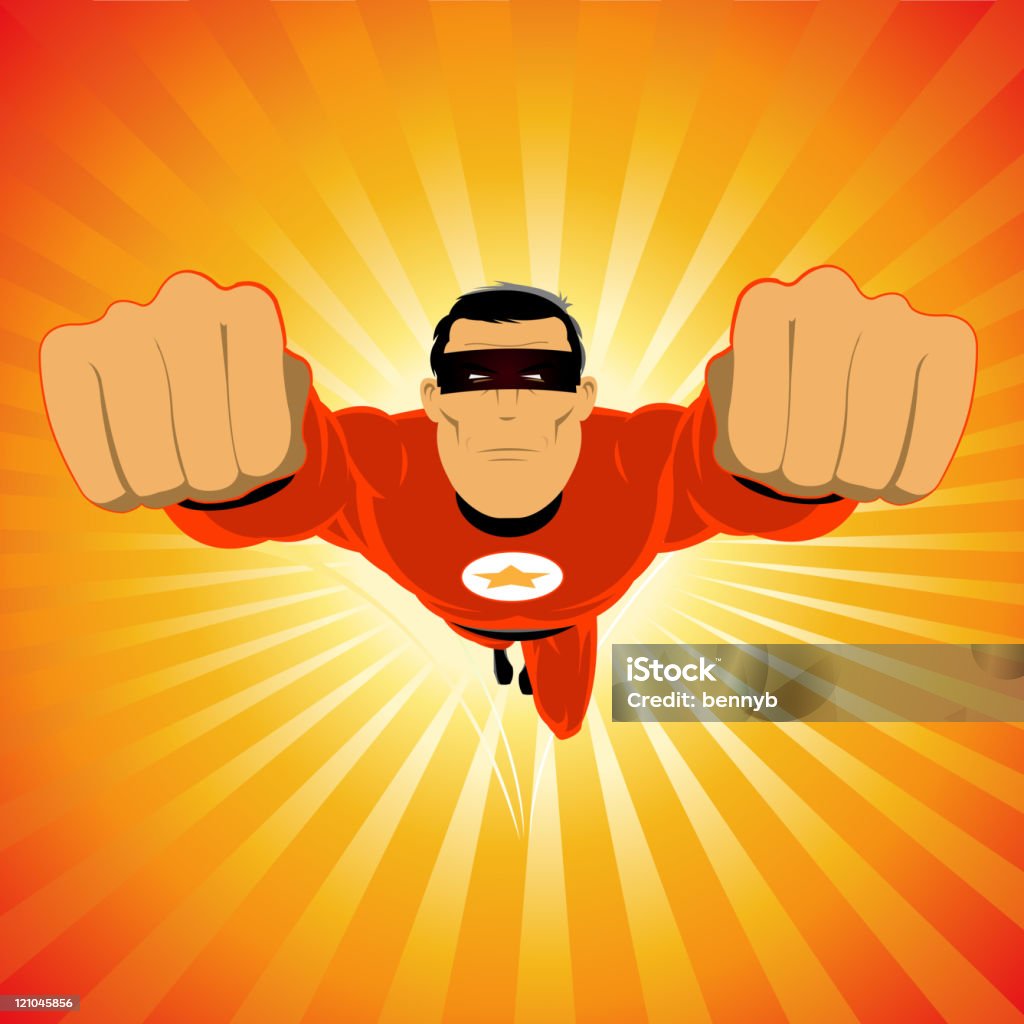 Comic Super Hero-Male - clipart vectoriel de Adulte libre de droits