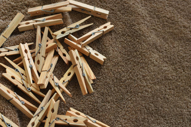 istock Old Wooden Laundry Pins 1210459776