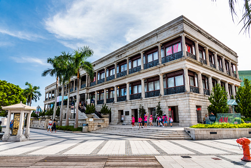 Hong Kong- July 27, 2019: Stanley is a town and a tourist attraction in Hong Kong. It located on a peninsula on the southeastern part of Hong Kong Island.