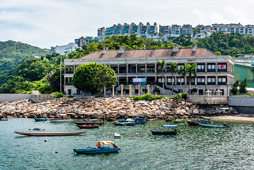 Hong Kong- July 27, 2019: Stanley is a town and a tourist attraction in Hong Kong. It located on a peninsula on the southeastern part of Hong Kong Island.