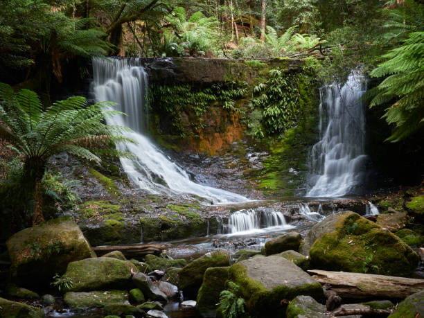 istock Beautiful Horseshoe Falls Waterfall in Tasmania 1210463207