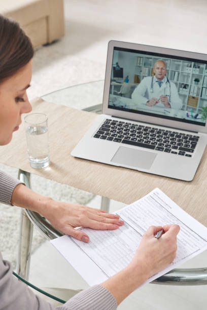 istock Talking to doctor via video link 1210474445