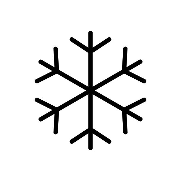 wektor ikony płatka śniegu. ilustracja symbolu izolowanego konturu - rime stock illustrations