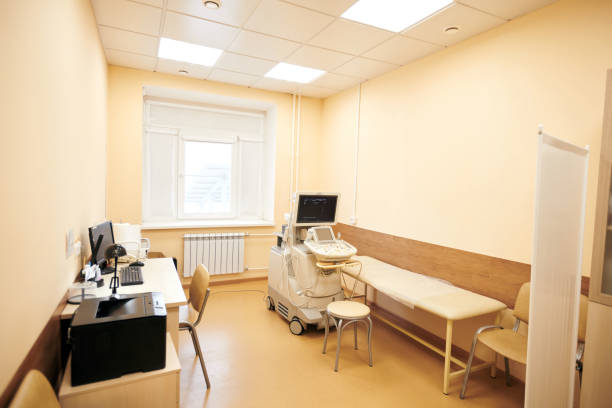 istock Medical room with ultrasound machine 1210476745