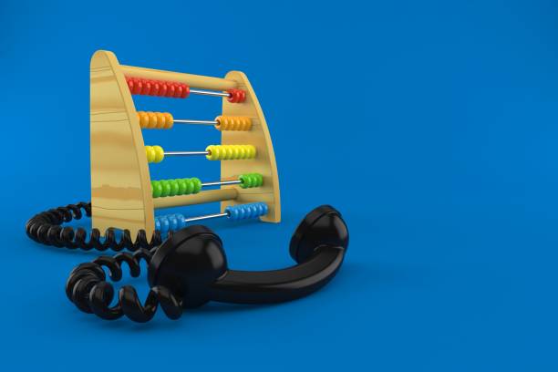 istock Wooden abacus with telephone handset 1210477817