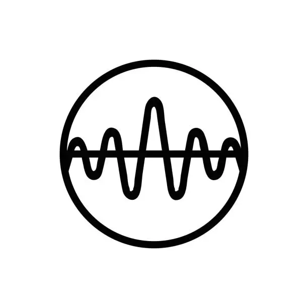 Vector illustration of sound wave icon vector. Isolated contour symbol illustration