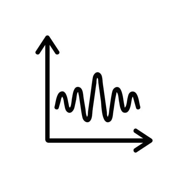 Vector illustration of sound wave icon vector. Isolated contour symbol illustration