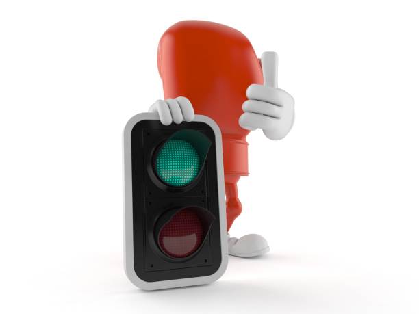 istock Boxing glove character with green light 1210480554