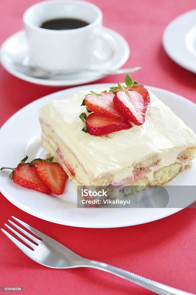 Tiramisú Bolo de Morango - Royalty-free Branco Foto de stock