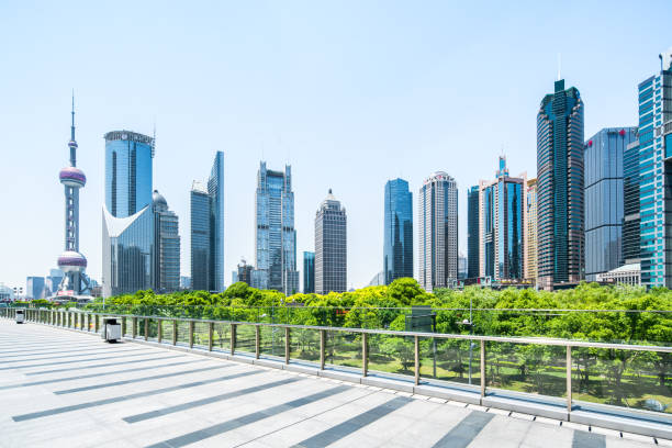 istock Modern city in shanghai, China 1210485664
