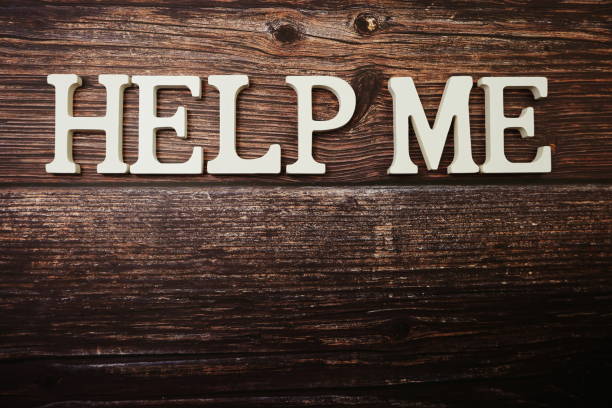 istock Help Me with space copy on wooden background 1210485781