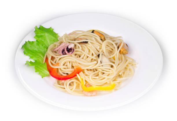 istock Tasty italian pasta with seafood. 1210485960